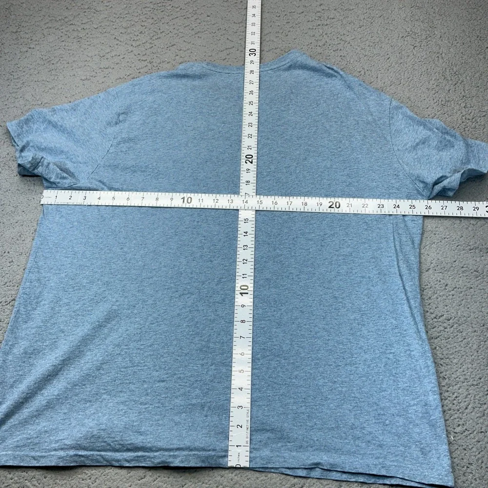 Polo Ralph Lauren T-Shirt Mens XXL Blue Heathered Pony Logo Short Sleeve
